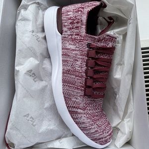 Brand new burgundy APL TechLoom Breeze sneakers